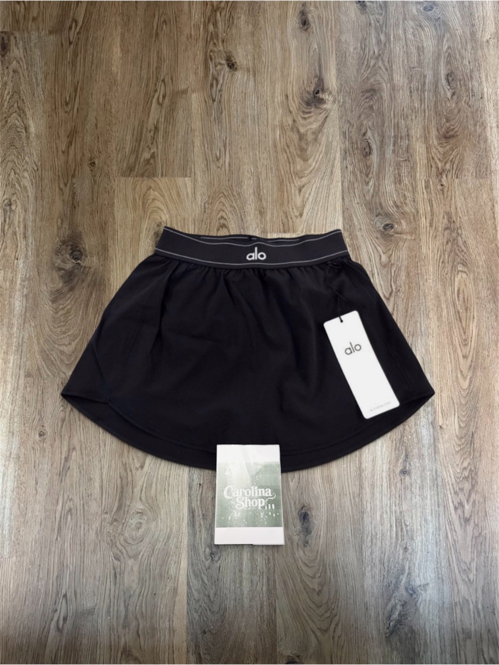ALO Yoga Black Flared Match Point Tennis Skirt - Picture 1 of 9